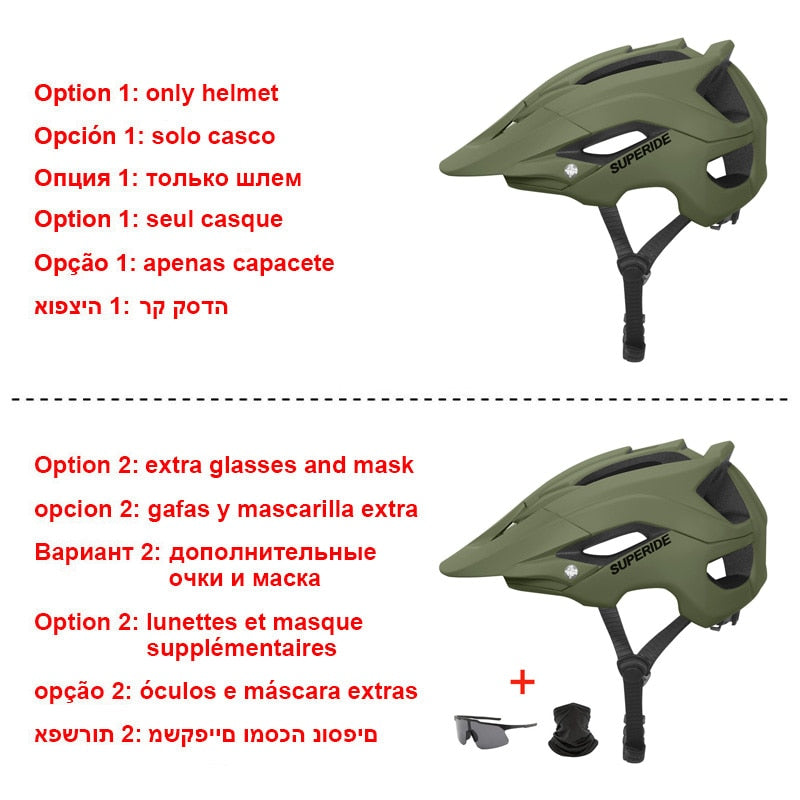 SUPERIDE al aire libre DH MTB casco de bicicleta integralmente moldeado carretera bicicleta de montaña casco ultraligero carreras montar ciclismo casco