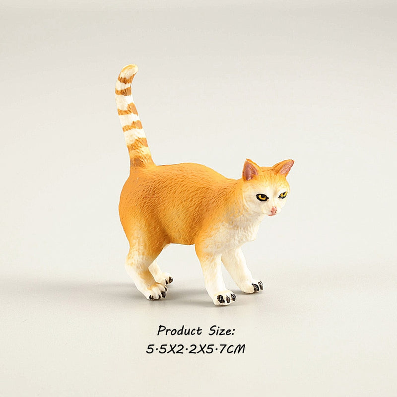 Miniature Farm Realistic Cat Figurines Toys  Educational  Animal Model Cat Figures Toy Set Decoration and Party Favors