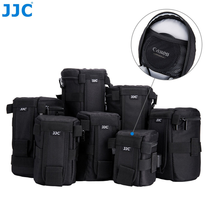 JJC Camera Lens Bag &amp;Belt Waterproof Lens Case Storage Pouch for Canon Nikon Sony Fujifilm DSLR Backpack Photography Accessories