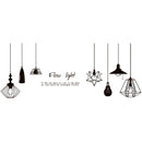 Chandeliers Lights Wall Stickers PVC Material DIY Living Room Mural Decals for Teen Bedroom Children Nursery Home Decoration