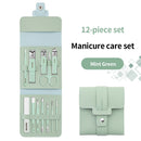 12/16Pcs Nail Clipper Set Nail Cutter Scissors Nail Polishing Stainless Steel Pedicure Trimmer Folding Storage Bag Manicure Tool