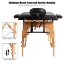 84&quot;L Portable Massage Table Adjustable Facial Spa Bed Tattoo w/ Carry Case Black
