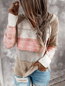 Fitshinling Bohemian Kapuzenpullover Pullover Pullover Frau Kleidung Patchwork Urlaub Herbst Winter Pull Vintage Pullover weiblich