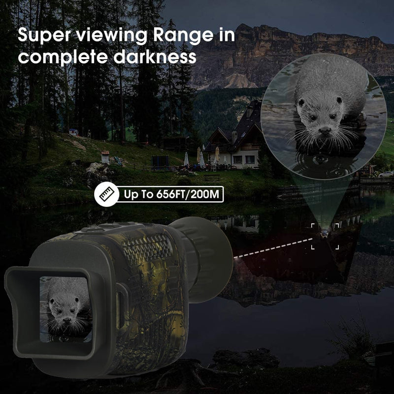 Dispositivo de visión nocturna infrarroja HD, cámara de visión nocturna Monocular, telescopio Digital para exteriores con uso dual diurno y nocturno para caza