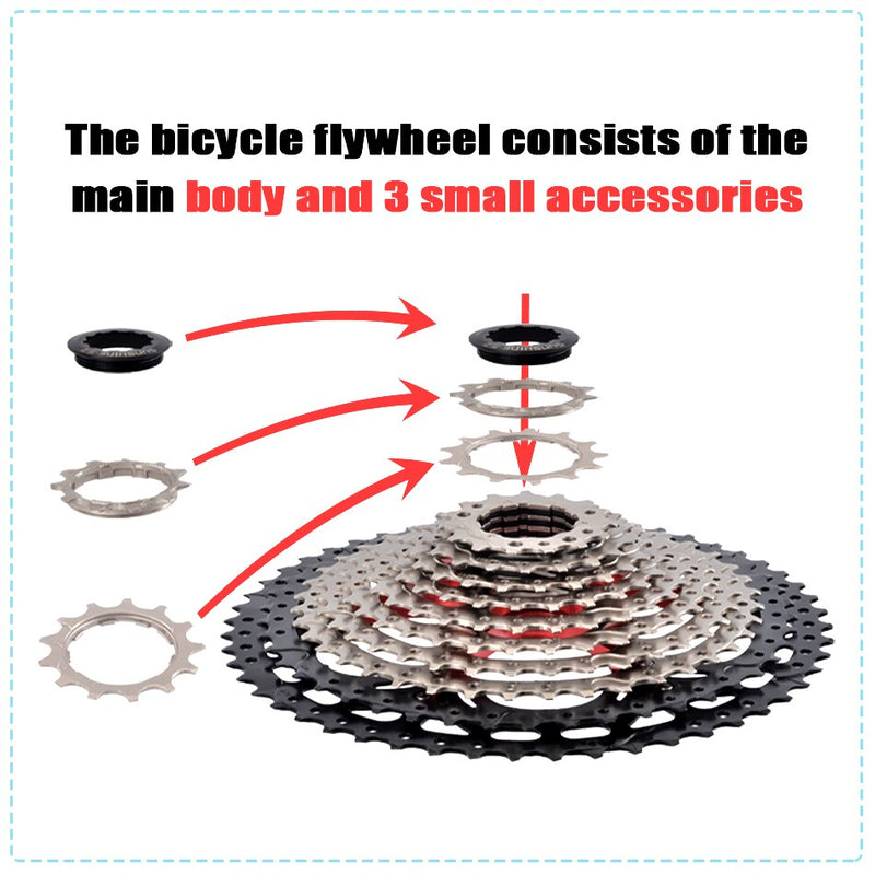 SUNSHINE Bicycle Cassette 8/9/10/11/12Speed Freewheel 32/36T/40T/42T/46T/50T/52T Sprocket HG Structure Flywheel For SHIMANO/SRAM