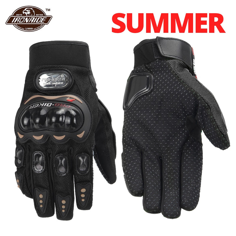 Guantes de invierno para motocicleta, Guantes impermeables para Moto Motocross, Guantes para Moto a prueba de viento, Guantes para montar en Moto con pantalla táctil