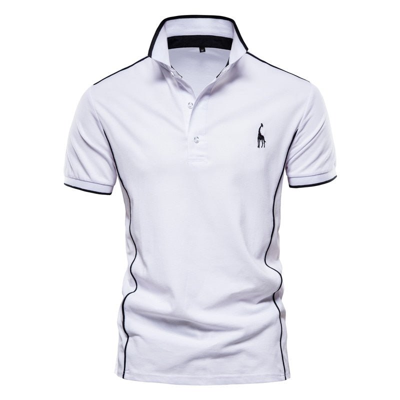 Neue Sommer-Qualitäts-Mann-Polo-Shirts Casual Business Social Short Sleeve Herrenhemden Stehkragen-Stickerei-Polo-Shirt Männer