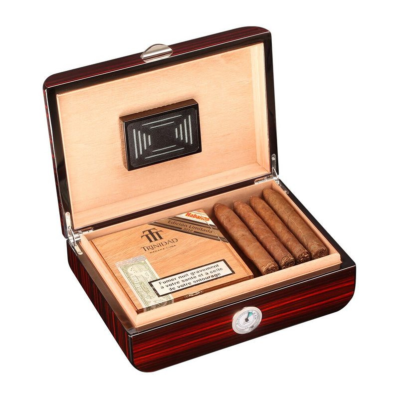 GALINER Zedernholz-Zigarren-Humidor De Puros Luxuriöse große Humidor-Box für Zuhause, Zigarrenetui mit Hygrometer-Luftbefeuchtern