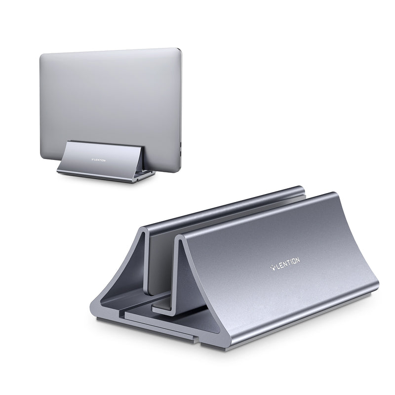 Lention Vertikaler Desktop-Ständer aus Aluminium, platzsparend für MacBook Air/Pro 16 15 13 Chromebook 11 bis 17-Zoll-Laptop-Ständer