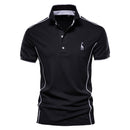 2021 New Summer Cotton POLO Shirt Men Giraffe Brand Embroidery Polo Shirt Men High Quality Short Sleeve England Style Mens Polos