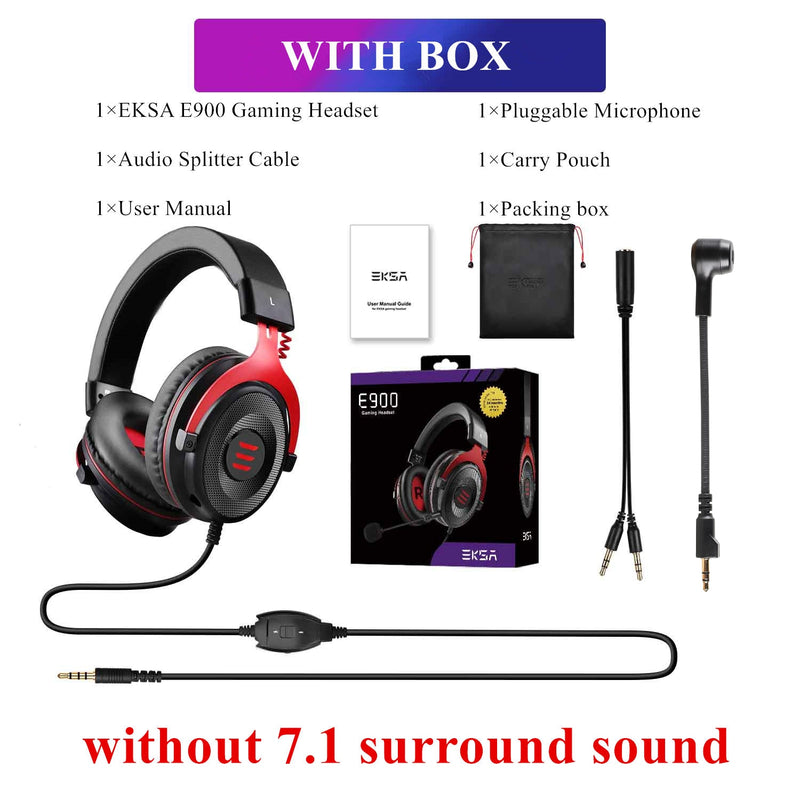 EKSA Gaming Headset Gamer E900/E900 Pro 7.1 Surround Wired Gaming Headphones with Microphone For PC/PS4/PS5/Xbox one/Switch