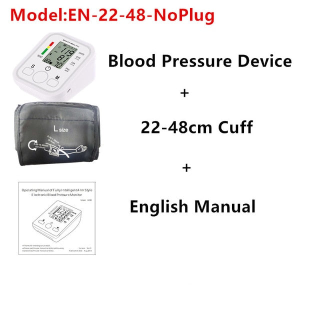 Automatic Digital  Lcd  Upper Arm Blood Pressure Monitor Heart Beat Rate Pulse Meter Tonometer Sphygmomanometers pulsometer