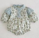 Cute Autumn Winter Infant Baby Girls Bowknot Rompers Clothing Kids Girl Long Sleeve Knit Rompers Clothes