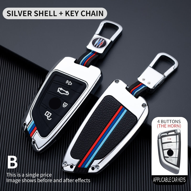 Zinc Alloy Car Key Case Cover Shell Protector for BMW X1 X3 X4 X5 F15 X6 F16 G30 7 Series G11 F48 F39 520 525 G20 118i 218i 320i