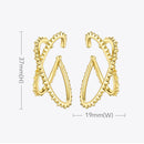 ENFASHION Punk Spike X Shape Ear Cuff Clip On Earrings For Women Gold Color Geometric Earings Without Piercing Jewelry E191146