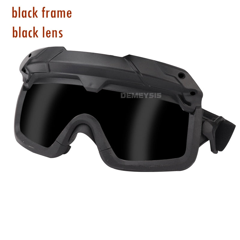 Tactical Airsoft Paintball Goggles Windproof Anti Fog CS Wargame Wanderschutzbrille Passt für Tactical Helm