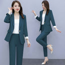 2021 Autumn New Suit Jacket Suspender Pants Three-piece Women&