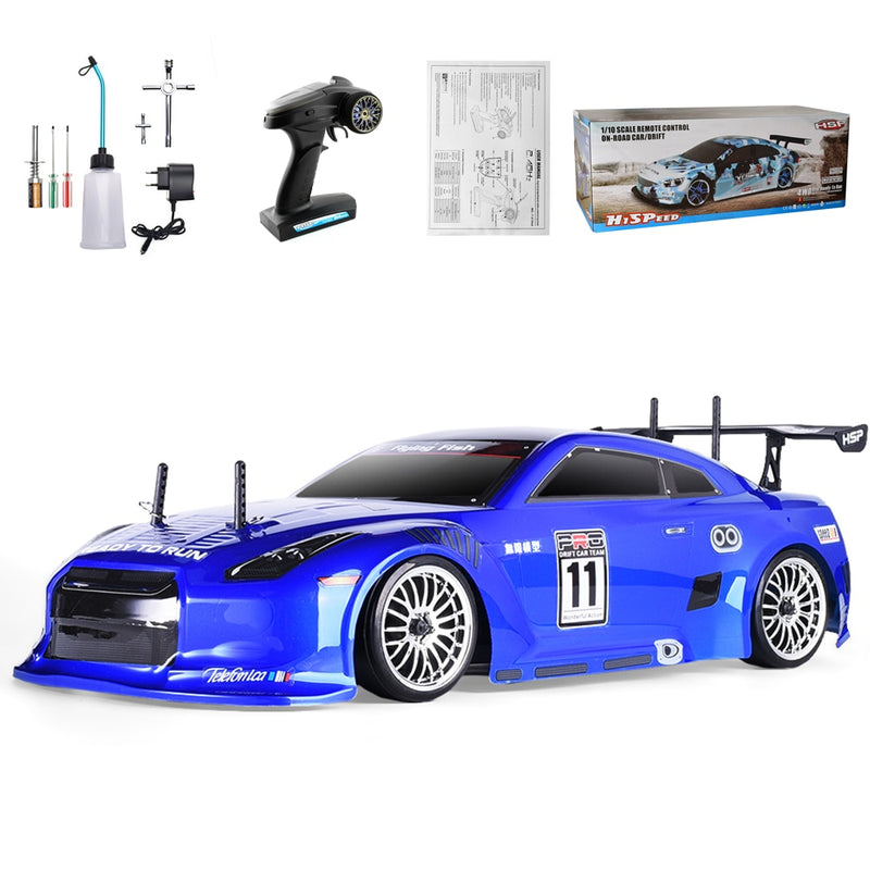 HSP On Road Racing Drift RC Car 1:10 Scale 4wd Two Speed ​​Nitro Gas Power Control remoto Car High Speed ​​Hobby Toys