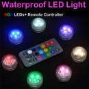 Battery Operated LED Underwater Lights Remote 13 Colors Submersible Light RGB Tea Lamp for Weeding Xmas Valentine&