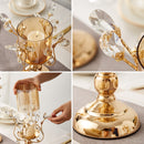 Golden Candle Holder Metal Candlestick Festival Wedding Dining Table Decoration Candle Accessory Desktop Candlesticks Home Decor