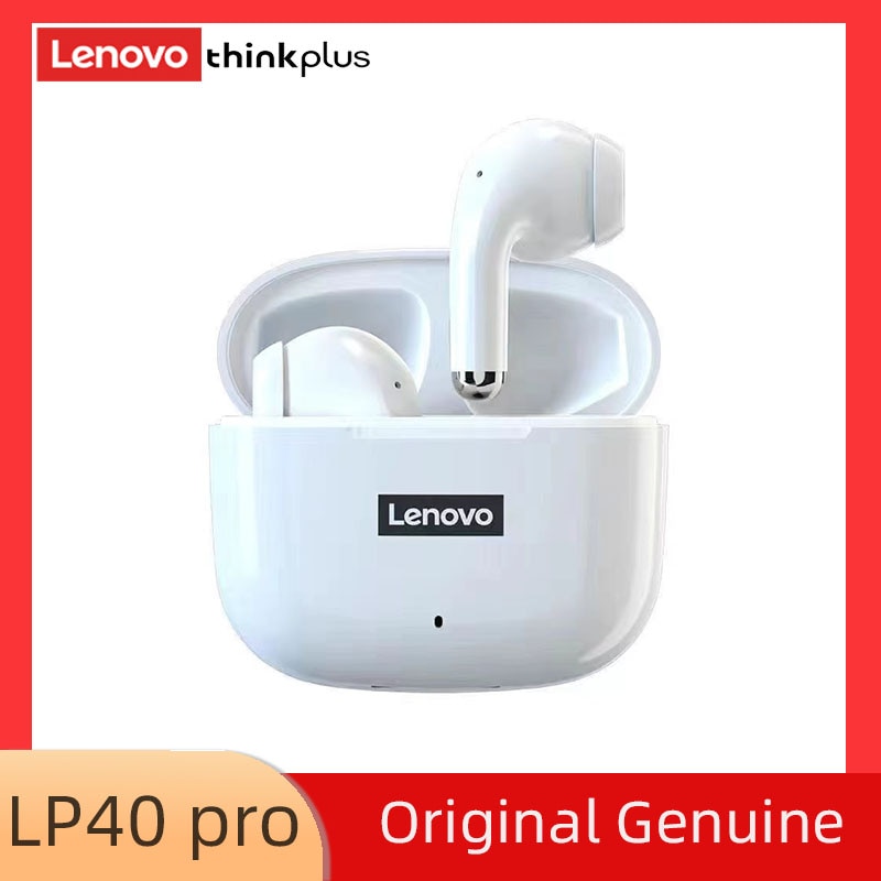Original Lenovo LP40 Pro TWS Earphones Wireless Bluetooth 5.1 Sport Noise Reduction Headphones Touch Control 250mAH Earphones