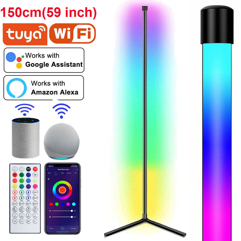 Leclstar Modern LED Floor Lamps RGB Lamp Indoor Lighting Atmospheric Bluetooth Remote Control Stand Light Home Living Room Decor