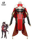 ROLECOS Genshin Impact Beidou Cosplay Costume Beidou Cosplay Costume Women Black Red Costume Halloween Dress Cloak Full Set