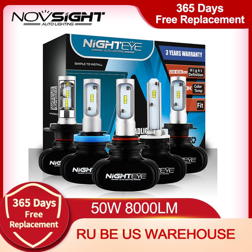 Nighteye Led H4 H7 H8 H9 H11 8000LM 50W 6500K Auto LED Scheinwerfer Weiß Nebelscheinwerfer 9005 HB3 9006 HB4 Nebelscheinwerfer