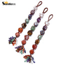 Sunligoo Reiki Healing 7 Chakra piedra preciosa caída con borla meditación espiritual ventana coche Feng Shui adorno colgante decoración del hogar