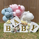 Staraise Transparent Letter A-Z Box Custom Baby Name Balloon Box Girl Boy Baby Shower Decorations Baby 1st Birthday Party Decor