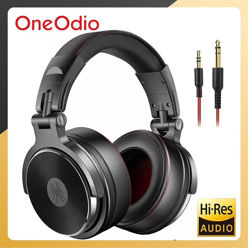 Oneodio Pro10/30/50 Auriculares con cable Estudio profesional DJ Auriculares con micrófono Sobre la oreja Monitor Grabación Auriculares estéreo