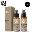 PURC, 2 uds., juegos de productos para el crecimiento rápido del cabello, Spray para el crecimiento del cabello, tratamiento para el cuero cabelludo, extracto de jengibre, previene la pérdida de cabello para hombres y mujeres