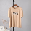 Hirsionsan Leopard Printed T Shirt Women 100% Cotton Oversized Gothic Graphic Female Soft Tops Harajuku Loose Cusual Tees Ladies