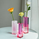 Floriddle Modern Rainbow Pillar Bud Vase Tabletop Glass Vases Luxury Decorative Acrylic Crystal Nordic Room Decoration Home