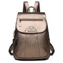 2022 Women Leather Backpacks High Quality Female Vintage Backpack For Girls School Bag Travel Bagpack Ladies Sac A Dos Back Pack