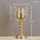 Golden Candle Holder Metal Candlestick Festival Wedding Dining Table Decoration Candle Accessory Desktop Candlesticks Home Decor