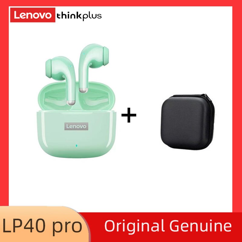 Original Lenovo LP40 Pro TWS Earphones Wireless Bluetooth 5.1 Sport Noise Reduction Headphones Touch Control 250mAH Earphones