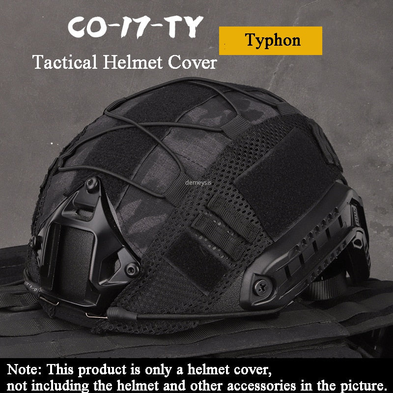 Cubierta de casco táctico para casco rápido MH PJ BJ Airsoft Paintball ejército casco cubierta accesorios militares