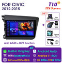 Vtopek 9" 4G Carplay DSP 2din Android 11.0 Car Radio Multimidia Video Player Navigation GPS For HONDA CIVIC 2012-2015 Head Unit