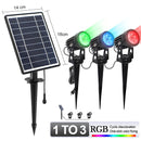 1 A 4 RGB Luz de paisaje solar al aire libre LED IP65 Lámpara solar a prueba de agua Encendido / apagado automático Luz de pared solar Jardín Patio Lámpara de césped
