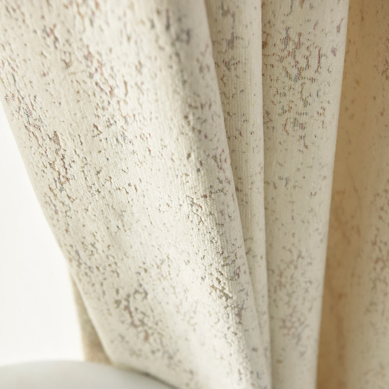 Cortinas personalizadas, cortinas gruesas blancas con bordado de Jacquard de algodón nórdico Simple moderno, cortinas de sombreado alto para sala de estar
