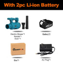 Soplador de aire inalámbrico industrial de 6 velocidades, soplador de nieve, colector de hojas de polvo, barredora de limpieza, herramienta eléctrica de jardín para batería Makita de 18V