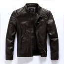 Men 2022 Winter Casual Motorcycle Fleece Leather Jacket Men Autumn Brand Biker PU Leather Jacket Coat Slim Overcoats Mens M-5XL
