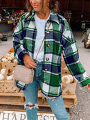 Chaqueta a cuadros de otoño para mujer, chaqueta larga a cuadros para mujer, camisa de invierno de manga larga para mujer, chaquetas, abrigos para mujer 2022