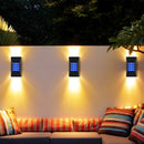 4 PACK Solar LED Light Outdoor Waterproof Garden Light Solar Powered Sconces Wall Lamps LED Garden Lights Outdoor Solar Lamp