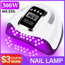 66LEDs Powerful UV LED Nail Dryer For Drying Nail Gel Polish Portable Design With Large LCD Touch Screen Smart Sensor Nail Lamp