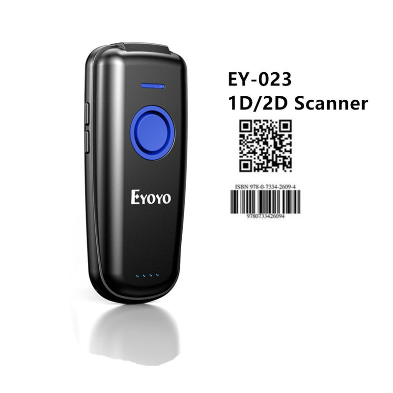 Eyoyo EY-015 Mini-Barcode-Scanner USB verkabelt Bluetooth Wireless 1D 2D QR PDF417 Barcode für IPad IPhone Android Tablets PC