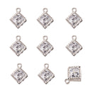 80-160pcs Cubic Zirconia Rhinestone Charms Pendants Drop Heart Crystal Charms for Jewelry DIY Earrings Necklace Bracelet Making
