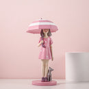 Modern Fashion Balloon Girl Figurines Sweet Pink Girls For Room Decor,Chic Distinctive Bithday Gift for Girl,Home Interior Decor