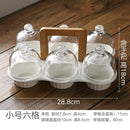 Creative Ceramic Snack Plate Fruit Platter Glass Cover Dessert Bowl Dried Fruit Plate Modern Living Room Snack Storage Plate